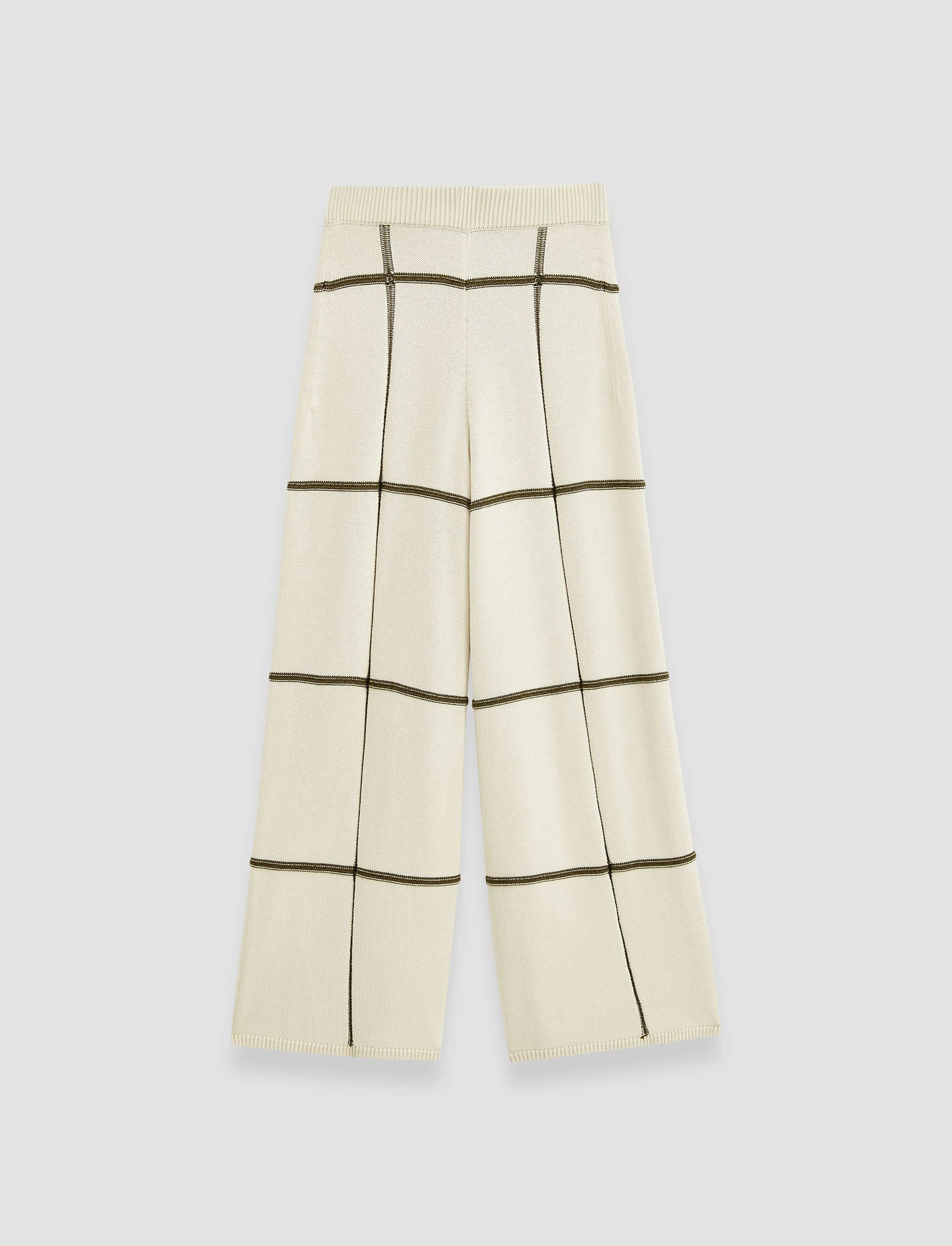 Ventilation Panel Design HighElasticity Fabric Grid Cotton Silk Culottes
