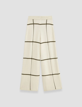 Ventilation Panel Design HighElasticity Fabric Grid Cotton Silk Culottes