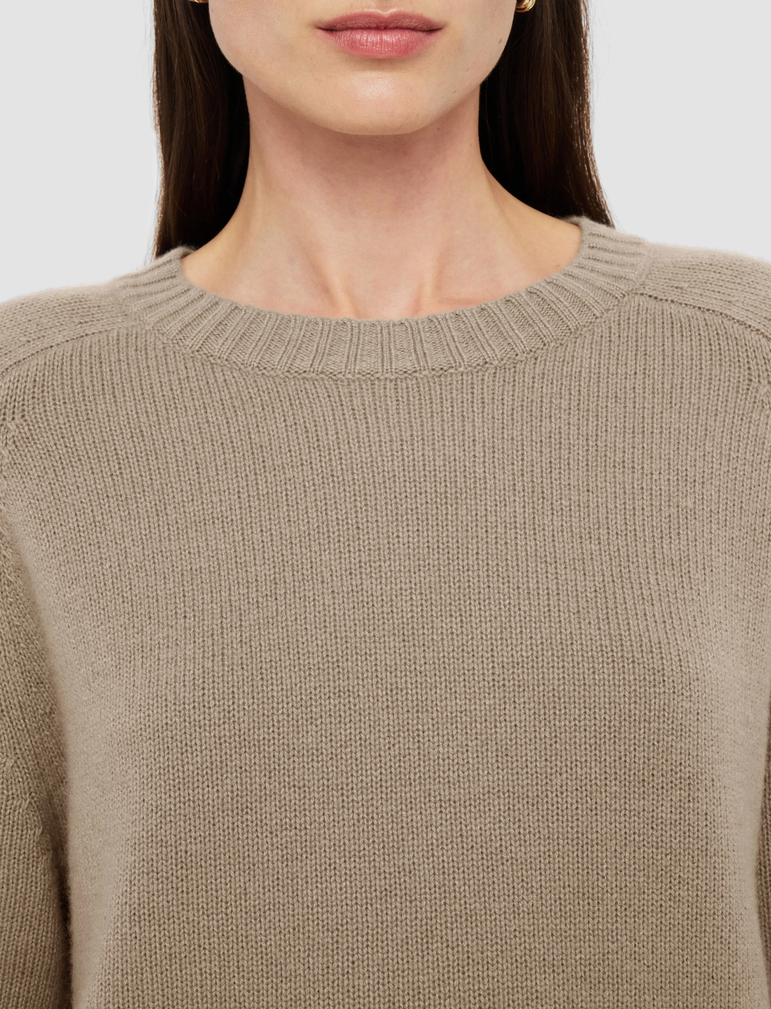 Odor Control Technology Open Cashmere Round Neck Jumper