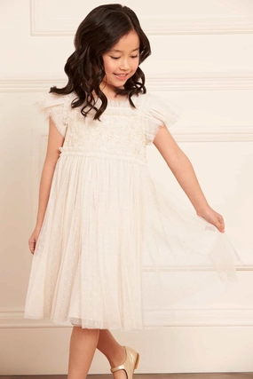 Midsummer Lace Bodice Kids Dress Bold Patterns Drop Shoulder