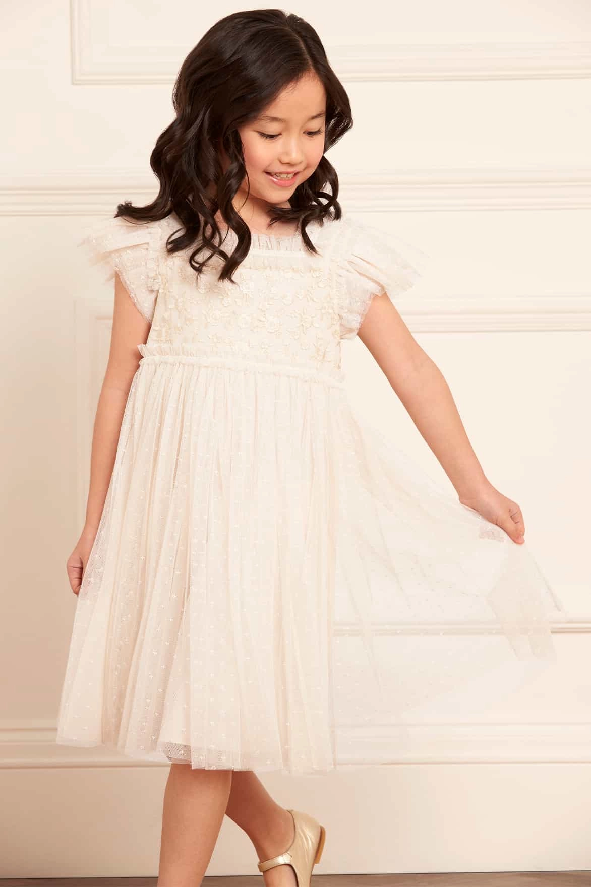 Midsummer Lace Bodice Kids Dress Bold Patterns Drop Shoulder
