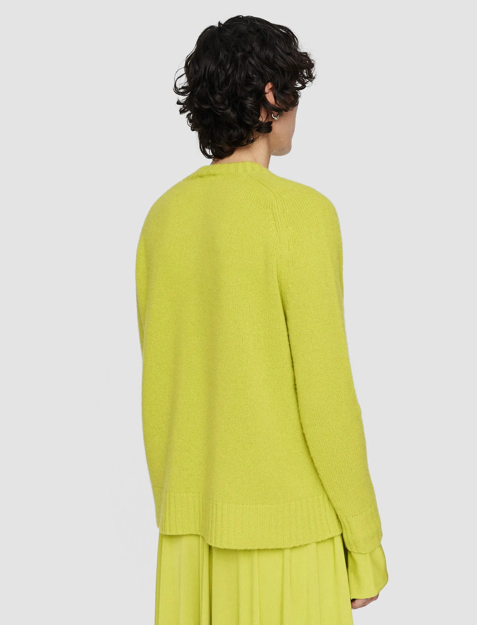 Clean Lines Dimensional Stability Open Cashmere Round Neck Jumper