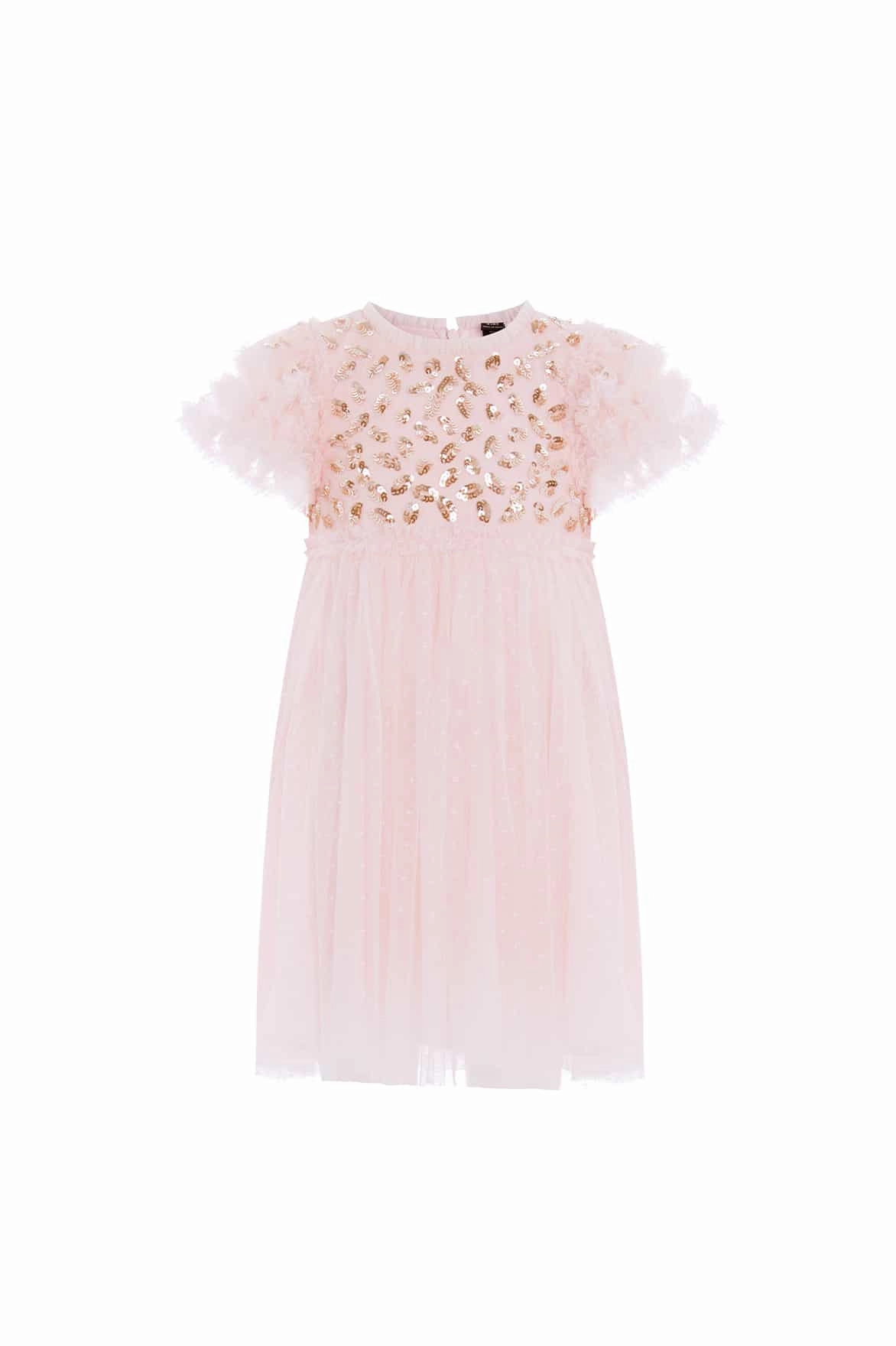 Autumn Leaves Bodice Kids Dress Wrinkle Resistant Treatment