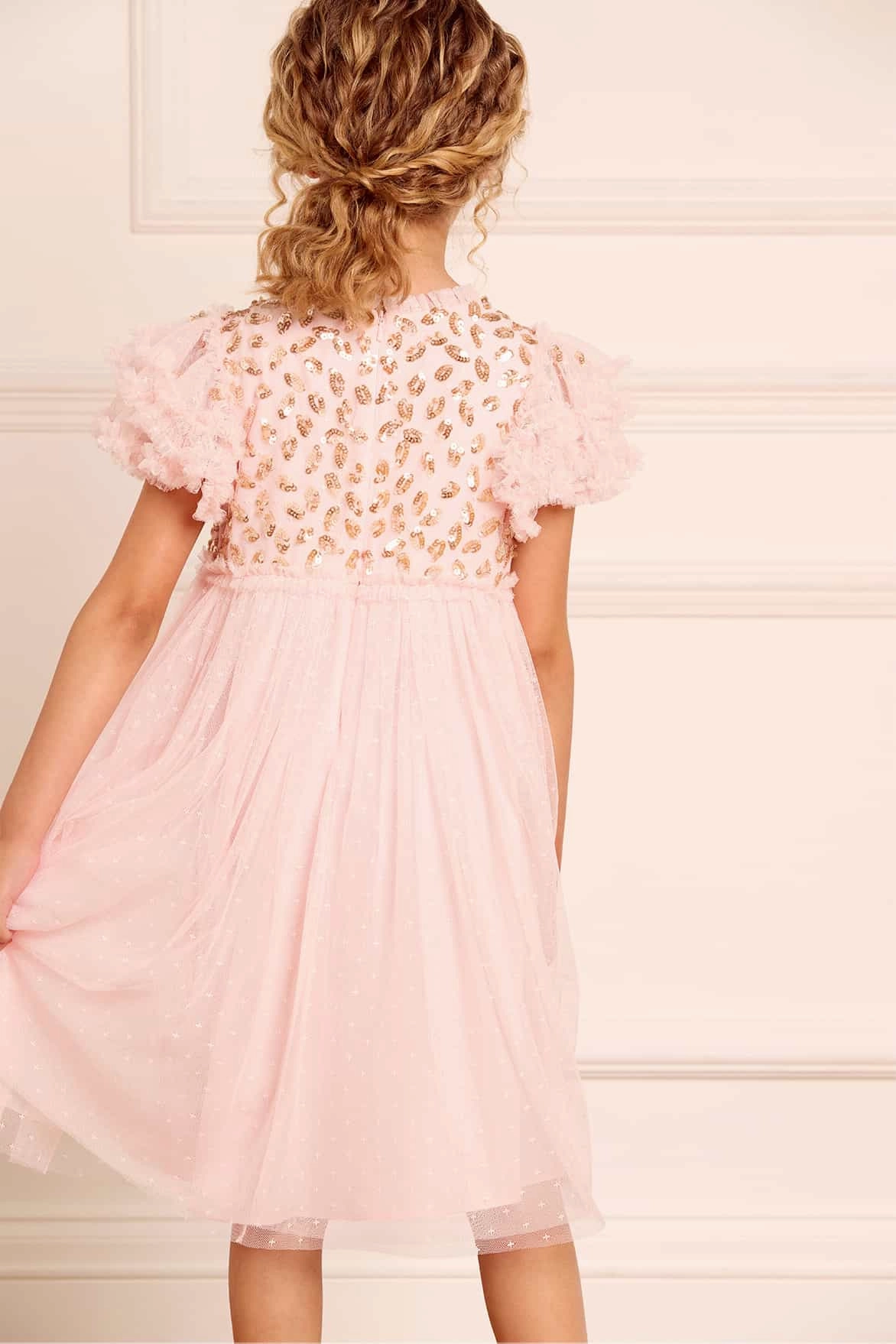 Autumn Leaves Bodice Kids Dress BondedHemline LightweightDesign