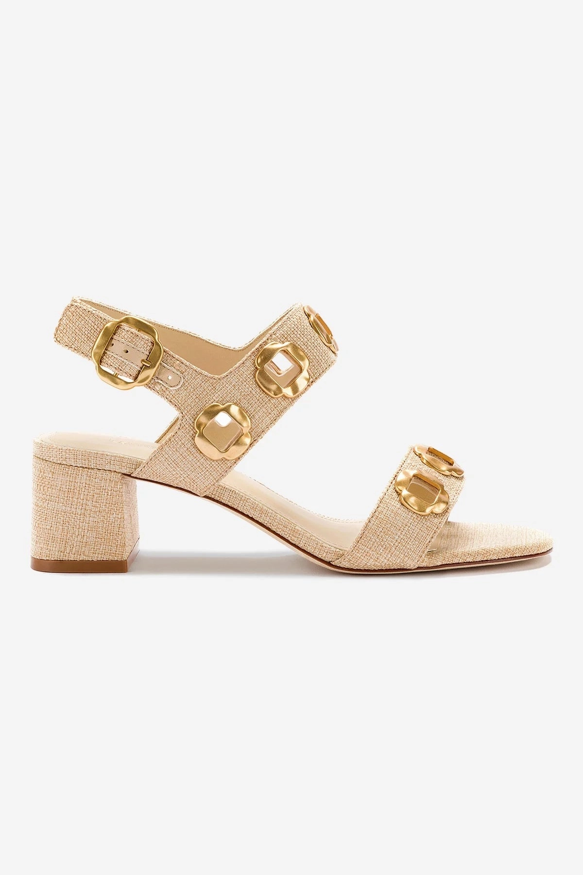 Bunion Friendly Structure Milan Sandal In Beige Raffia