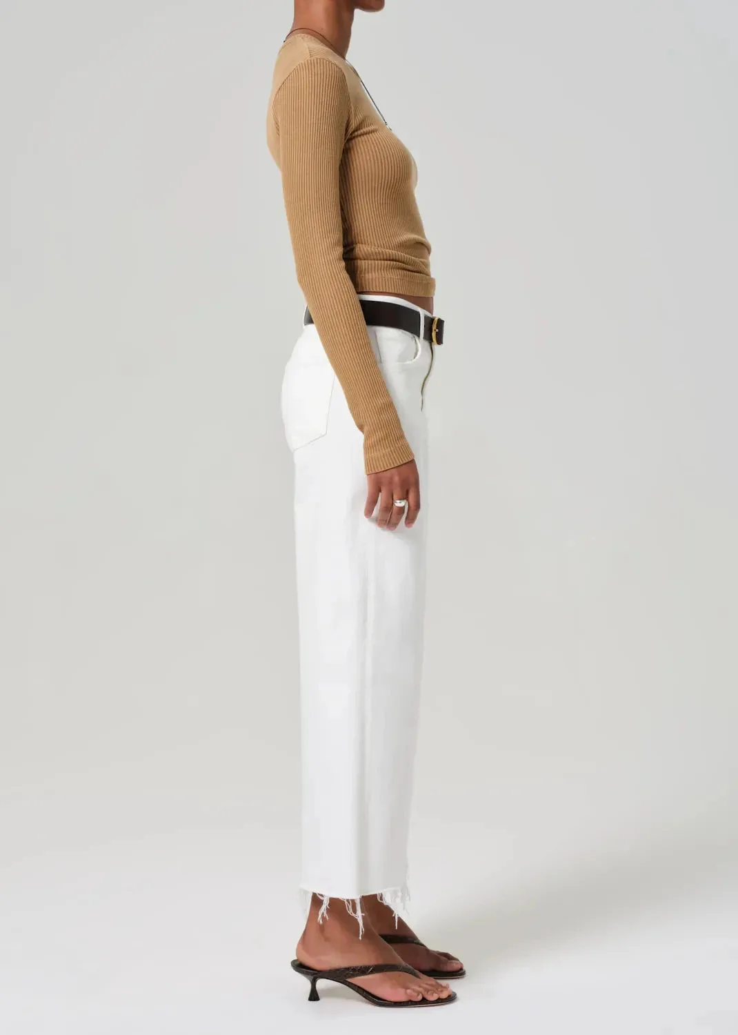 Lyra Wide Leg Crop Soft White Weekend Vibes School Fit