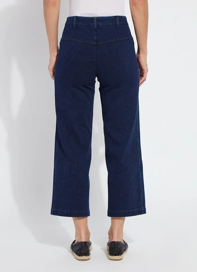 Party Look Couple Look Earthy Lysse Layton Wide Leg Crop Pant (26" Inseam) in Dark Indigo