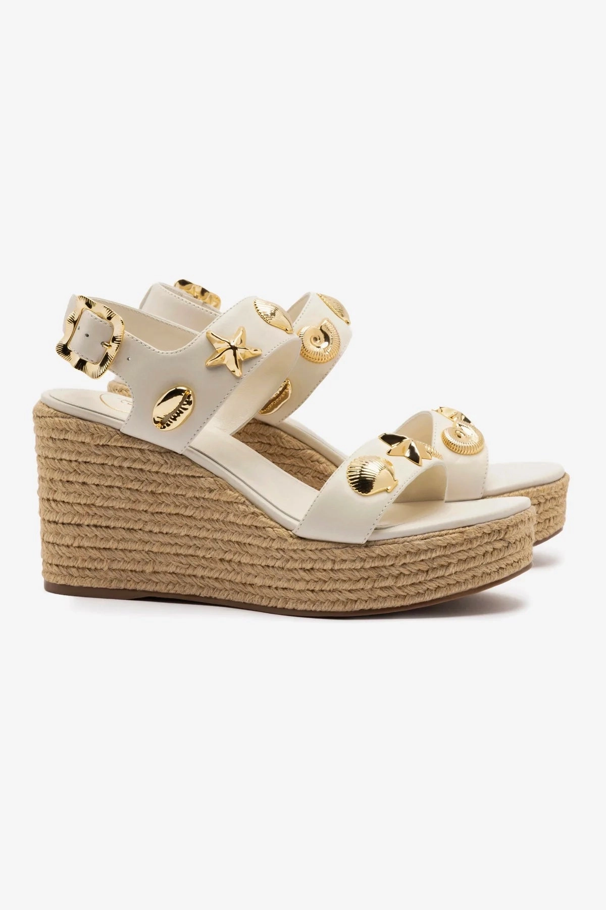 Deep Shade Madison Espadrille In Ivory Leather