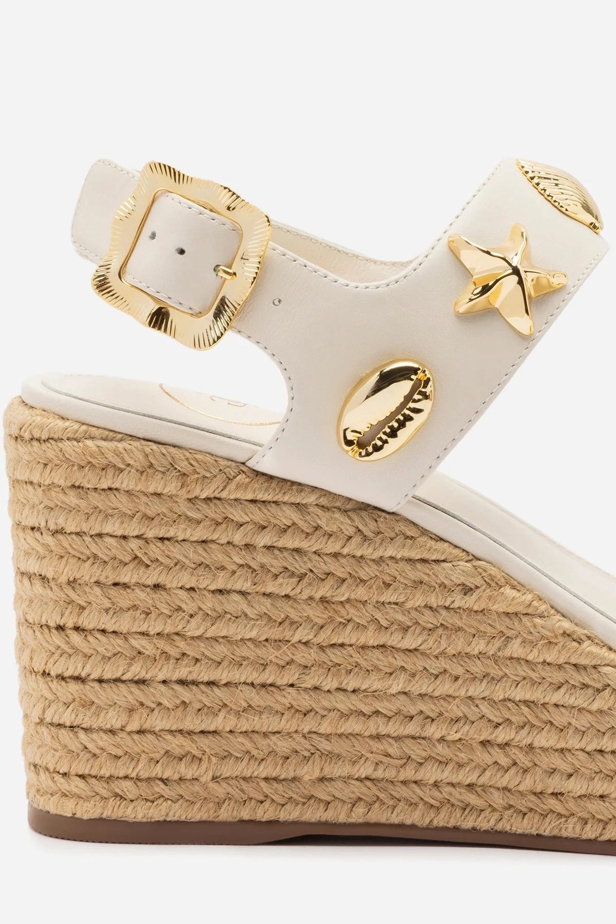 Madison Espadrille In Ivory Leather Easy Wear Light Step