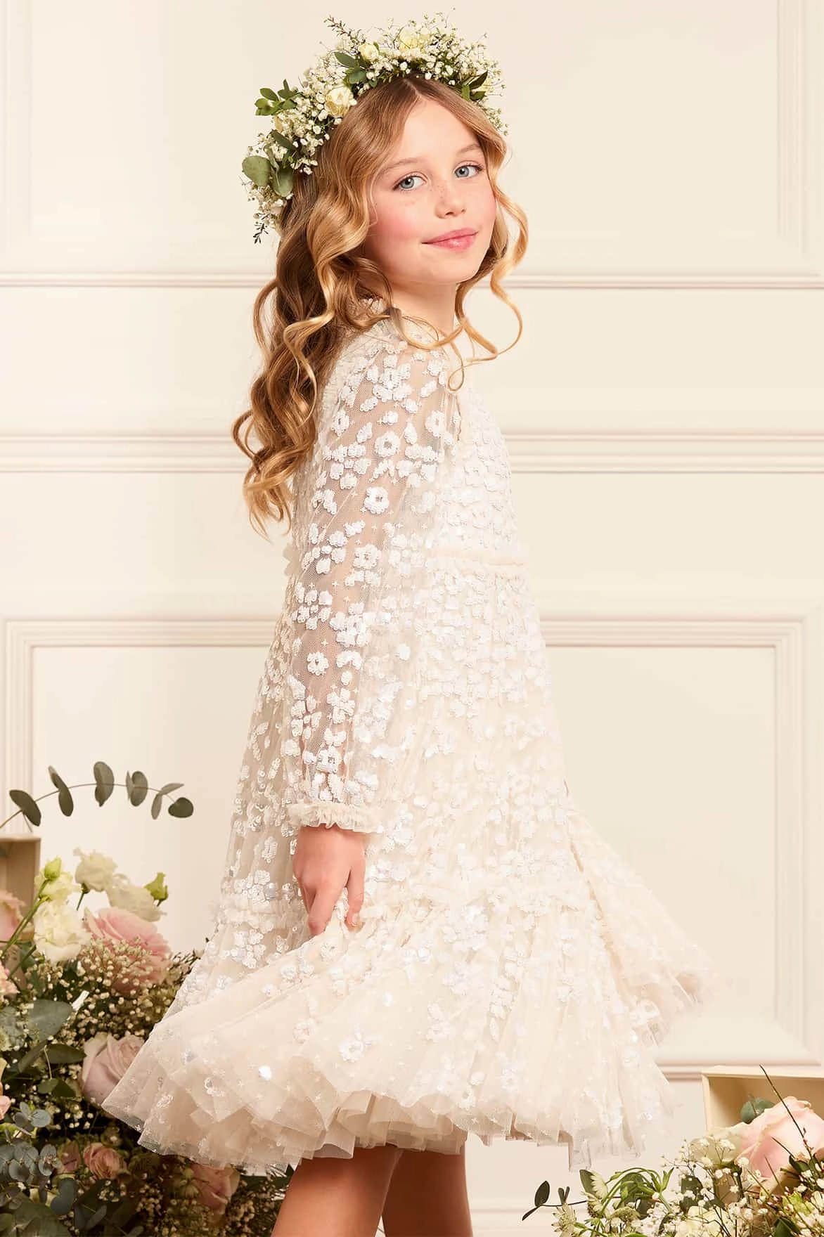 Maeva Long Sleeve Kids Dress LayeredDurability