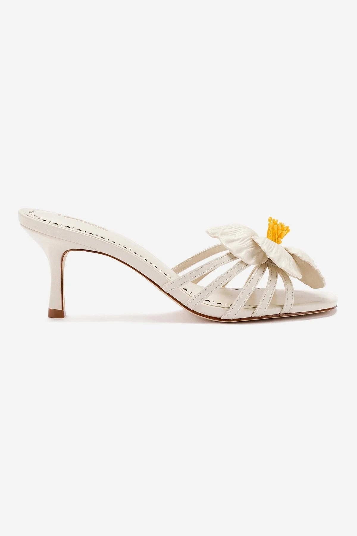Magnolia Mule In Ivory Leather Fast Run AI Path