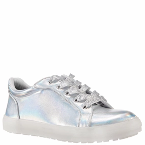 MANGO-SILVER PRISMATIC NAPPA PU Breathable Beach Walk