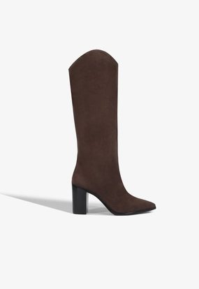 Maryana Block Suede Boot High Rebound Midsole