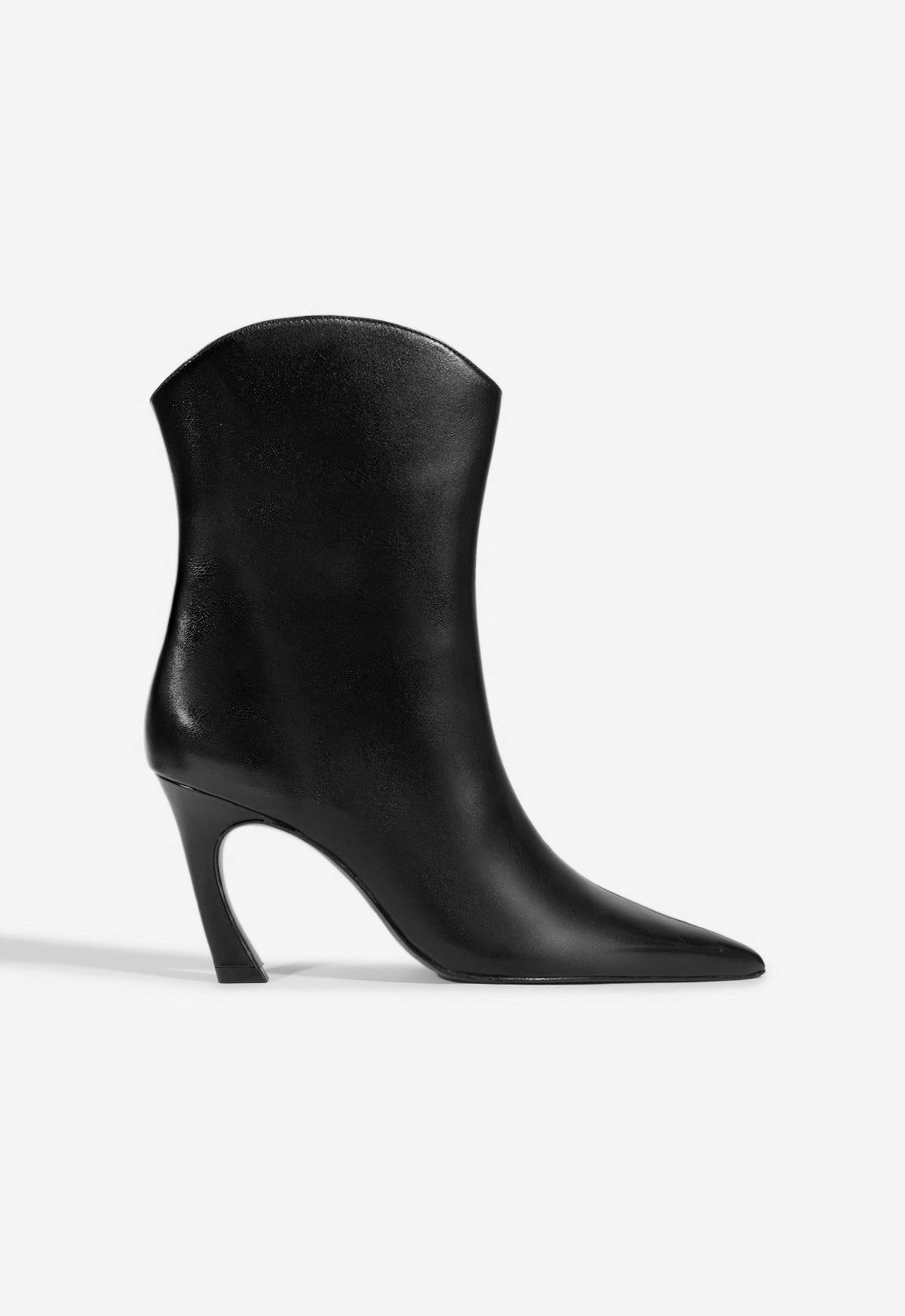 synthetic material Maryann Curve Leather Bootie