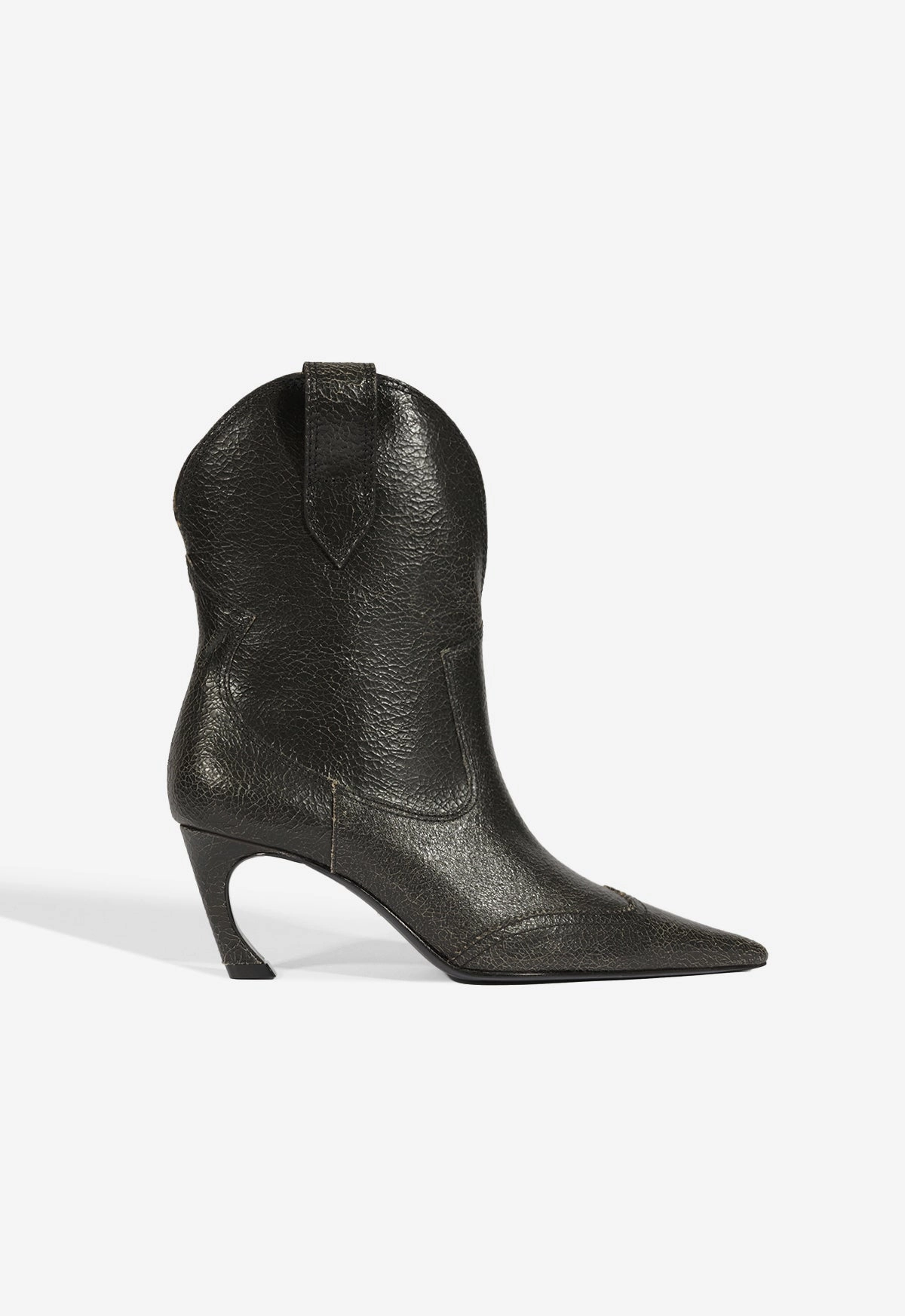 Ergonomic Heel Cup Maryann Curve West Leather Bootie