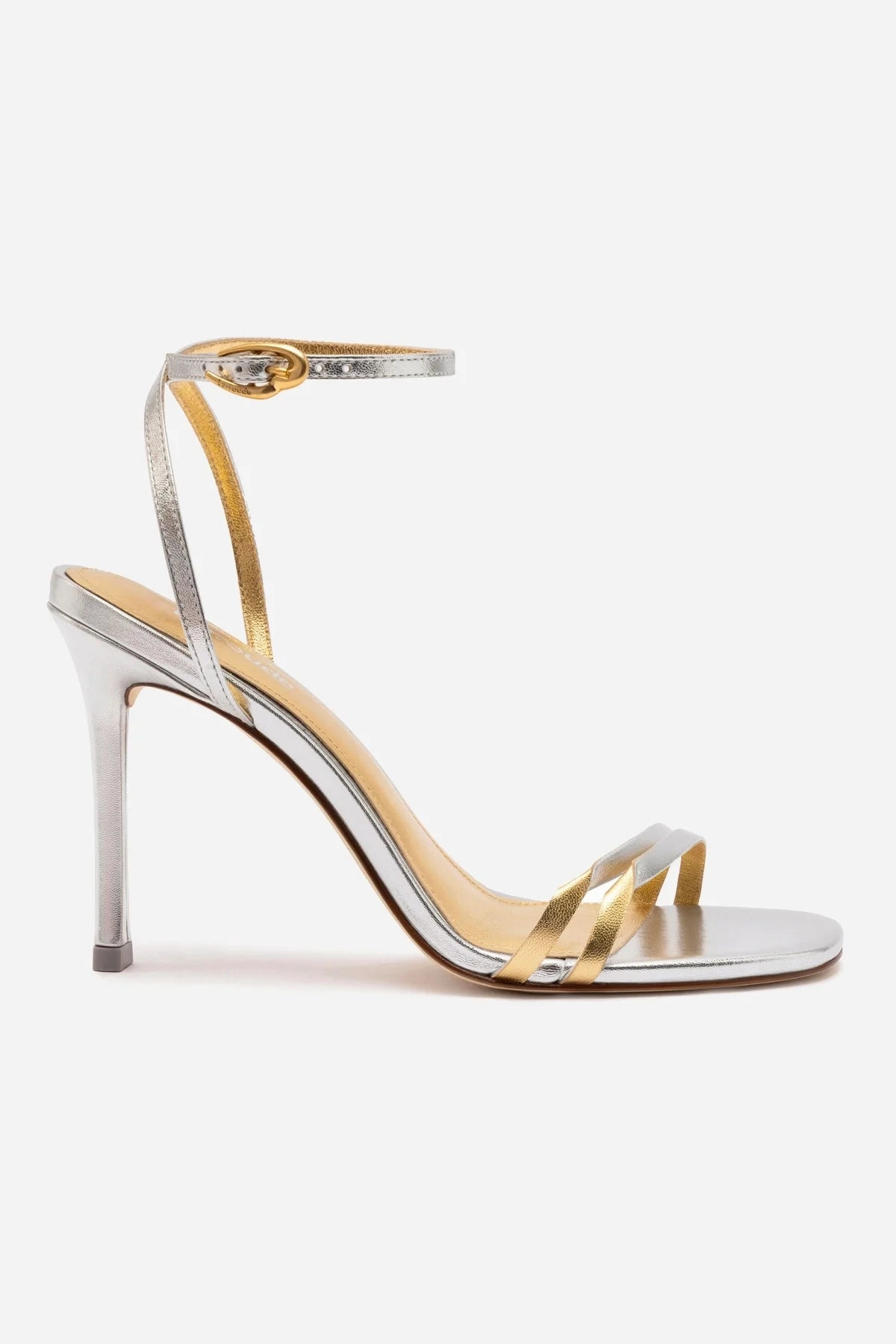 Vesper Sandal In Silver Metallic Leather Neutral Base