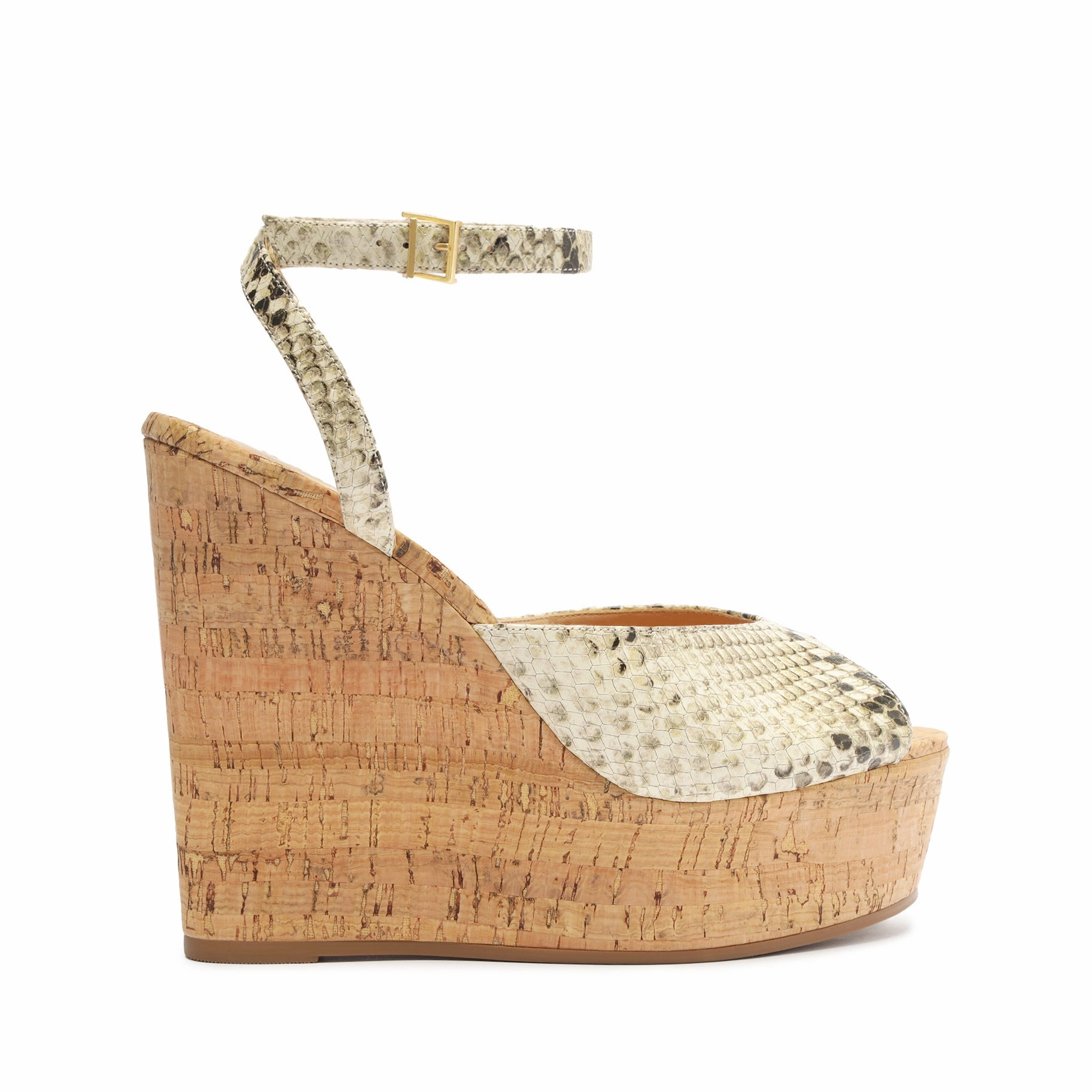 Match Fit Neith Snake-Embossed Leather Sandal