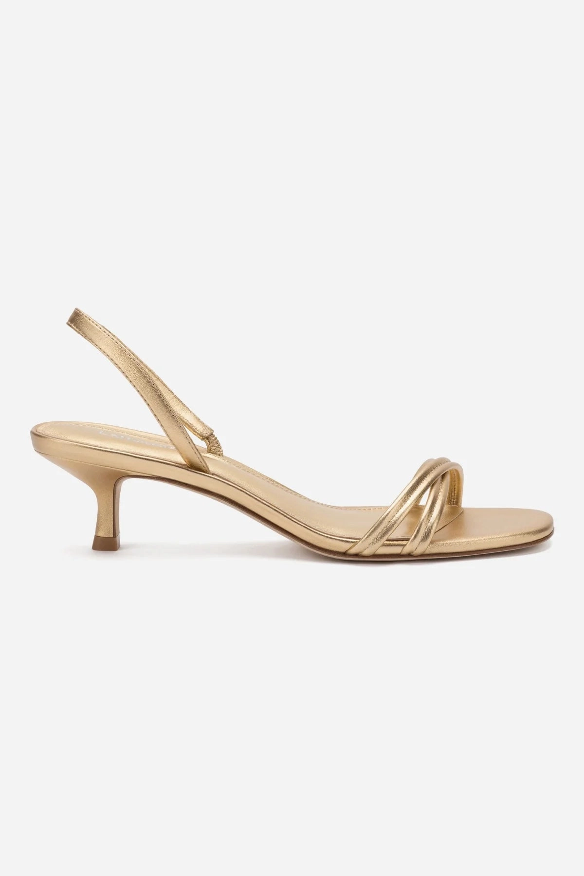 Photo Glam Hero Edge Mini Annie Sandal In Gold Metallic Leather
