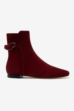 Ventilated Mesh Travel Enthusiasts Alexis Verona Flat Boot In Burgundy Suede