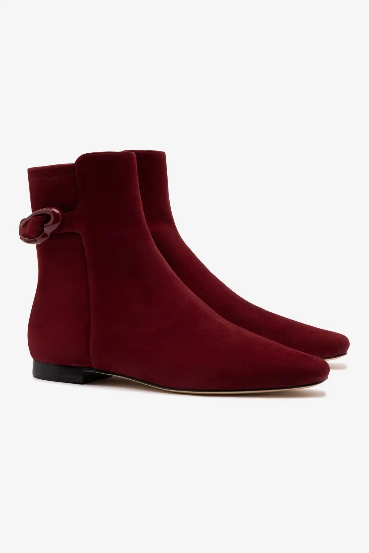 Alexis Verona Flat Boot In Burgundy Suede Love Path Urban Style