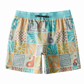 Waterfront Vacation Men's Good Times Layback 16" Shorts