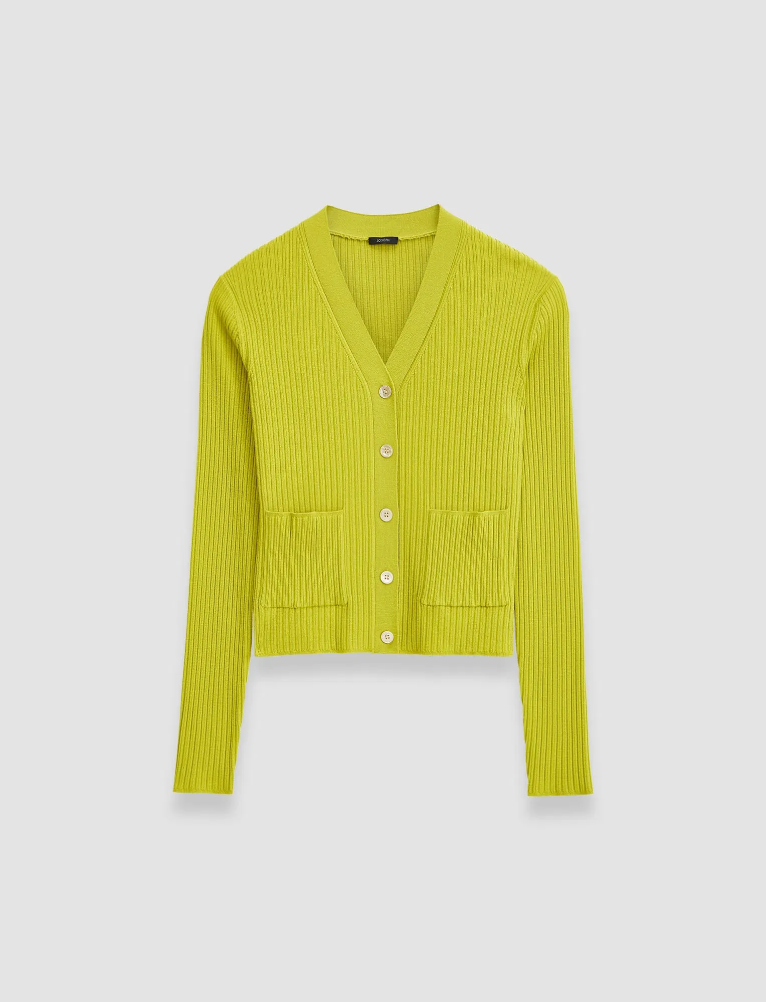 Merino Rib Cardigan Everyday Pair Cozy Loopback Fabric