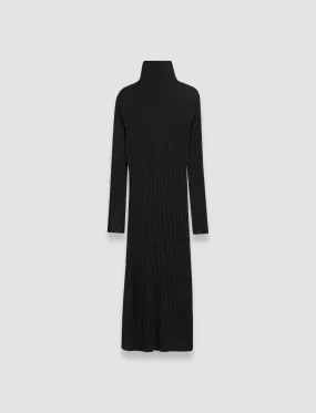 Merino Silk Rib Dress Daily Essential Ribbed Edging