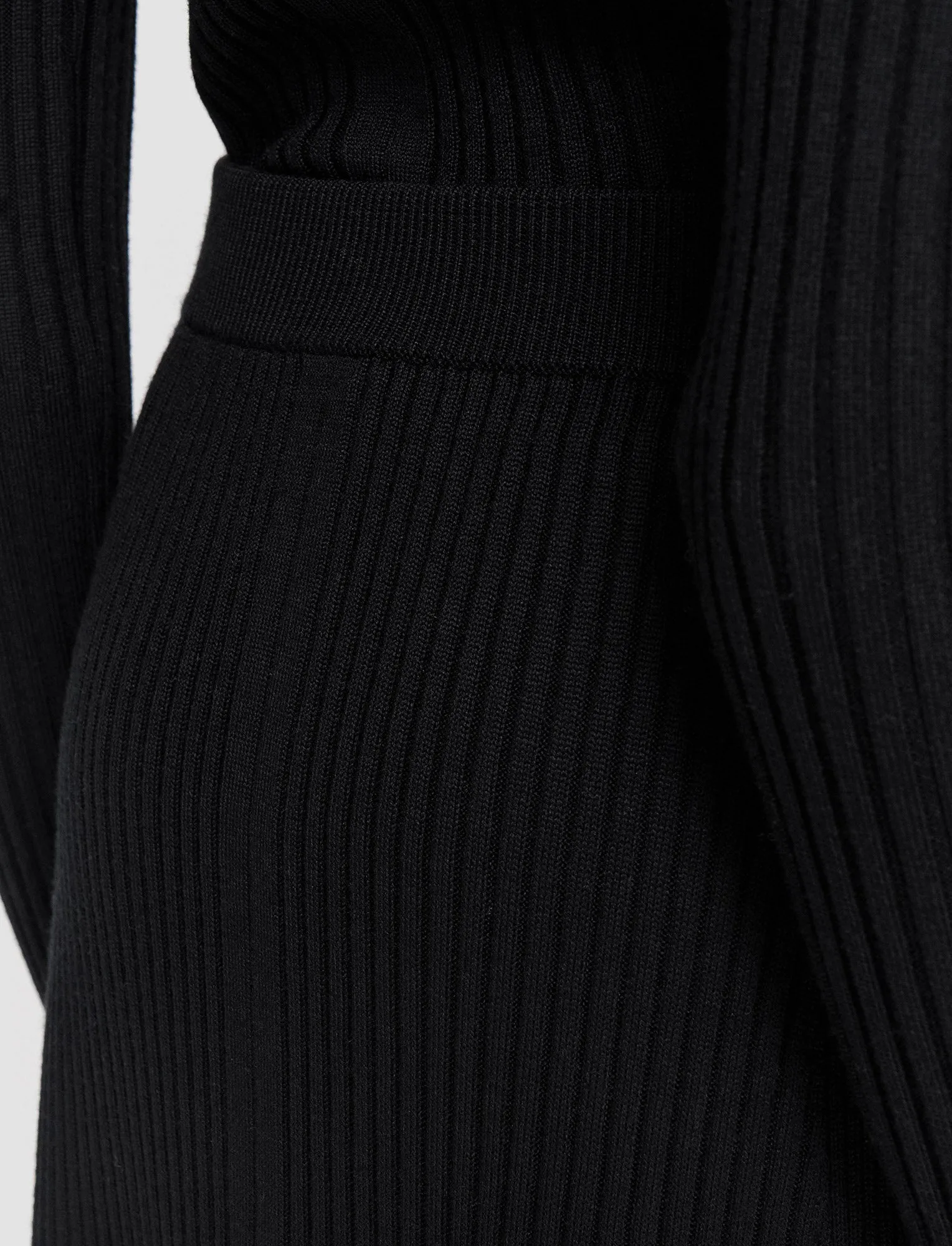 Machine washable Merino Silk Rib Skirt