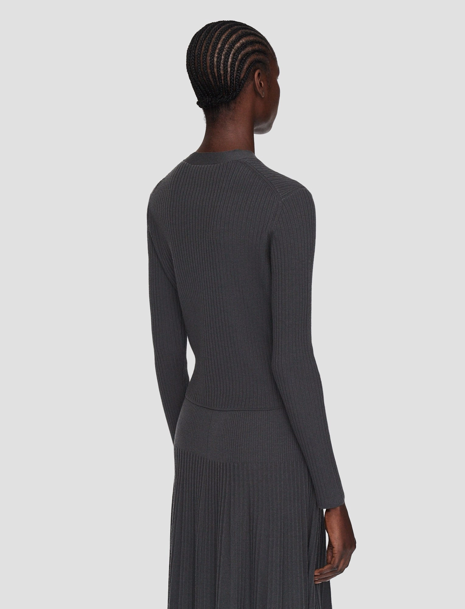 Merino Rib Cardigan Fresh Trend Daily Layer