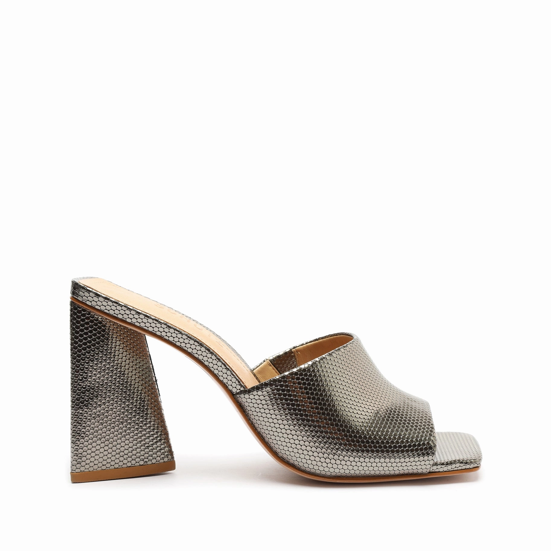 Light Core Bunion Friendly Structure Lizah Metallic Leather Sandal