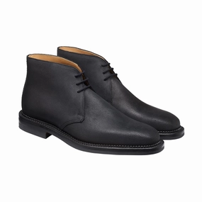 Molton Black Rough-Out Suede Slip Resistant Tread