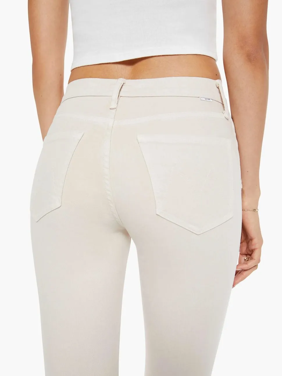 Slim Silhouette Articulated Knee Shape Mid Rise Smoking Double Flood Cats And Dogs Tapioca