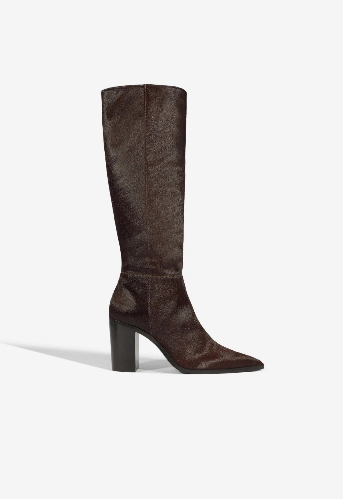 Cool Pop Mikki Up Block Hair Calf Boot