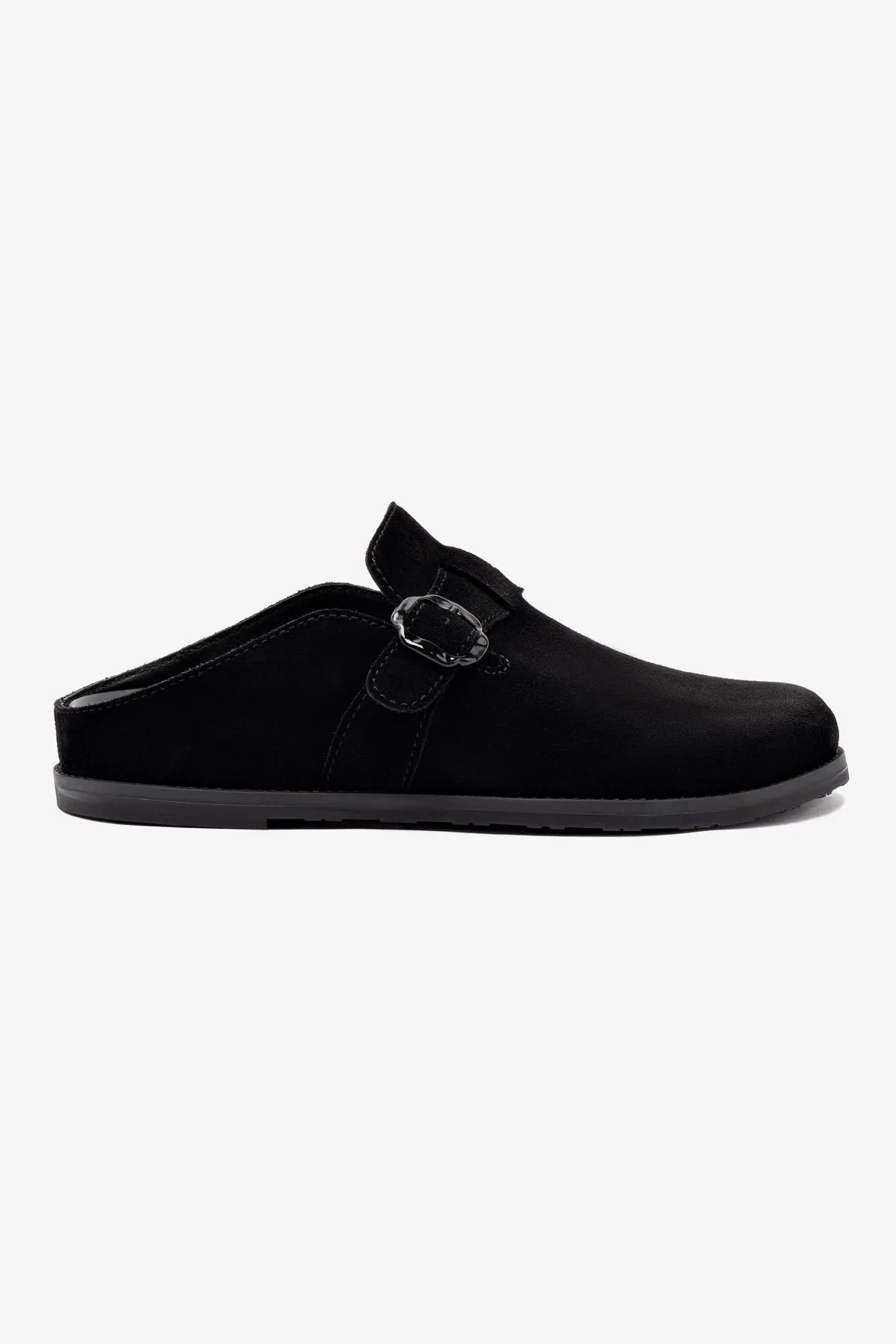 Bounce Edge Retro Core Milan Clog In Black Suede