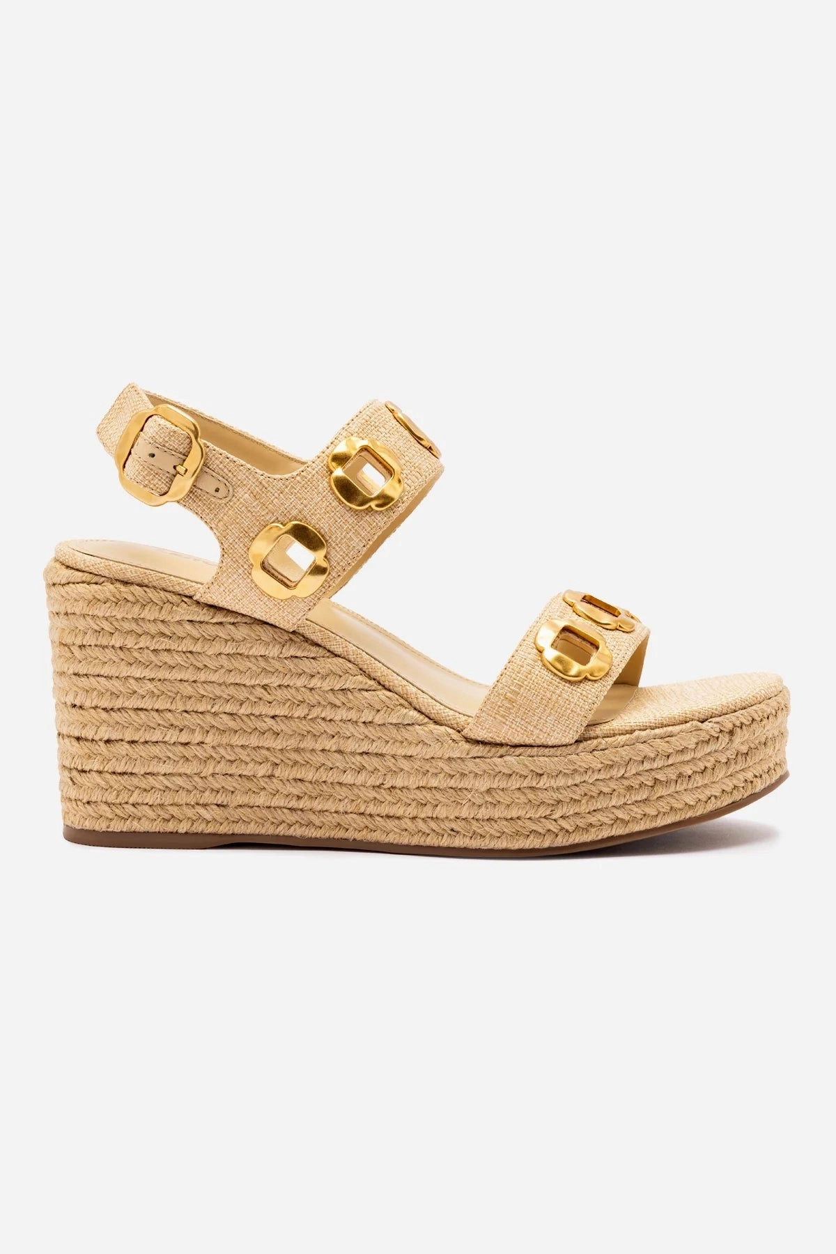 Milan Espadrille In Beige Raffia Ocean Walk