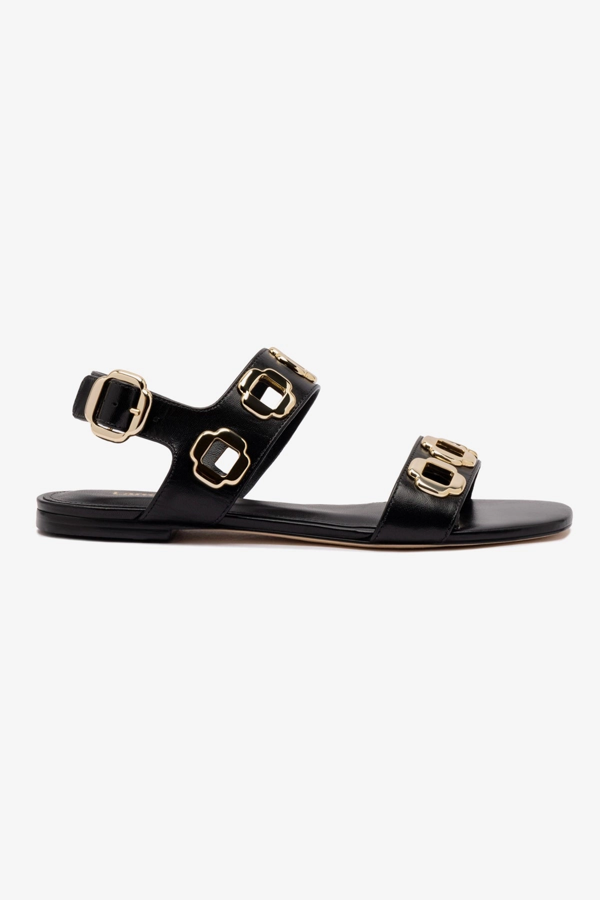 Milan Flat Sandal In Black Leather Ultra Light Urban Walkers