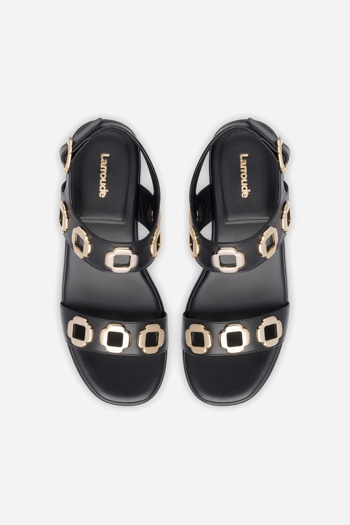 Road Long Pack Safe Milan Flatform Sandal In Black Leather