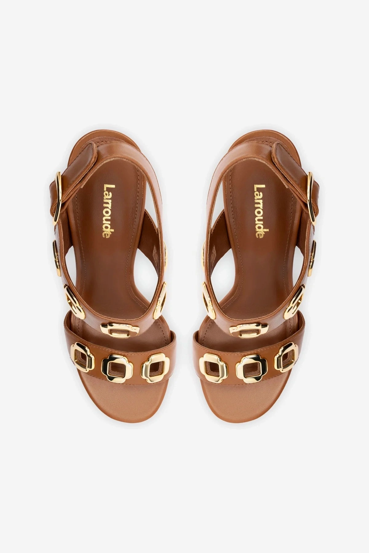 Milan Hi Sandal In Caramel Leather Skin Fresh Non Weighted Movement