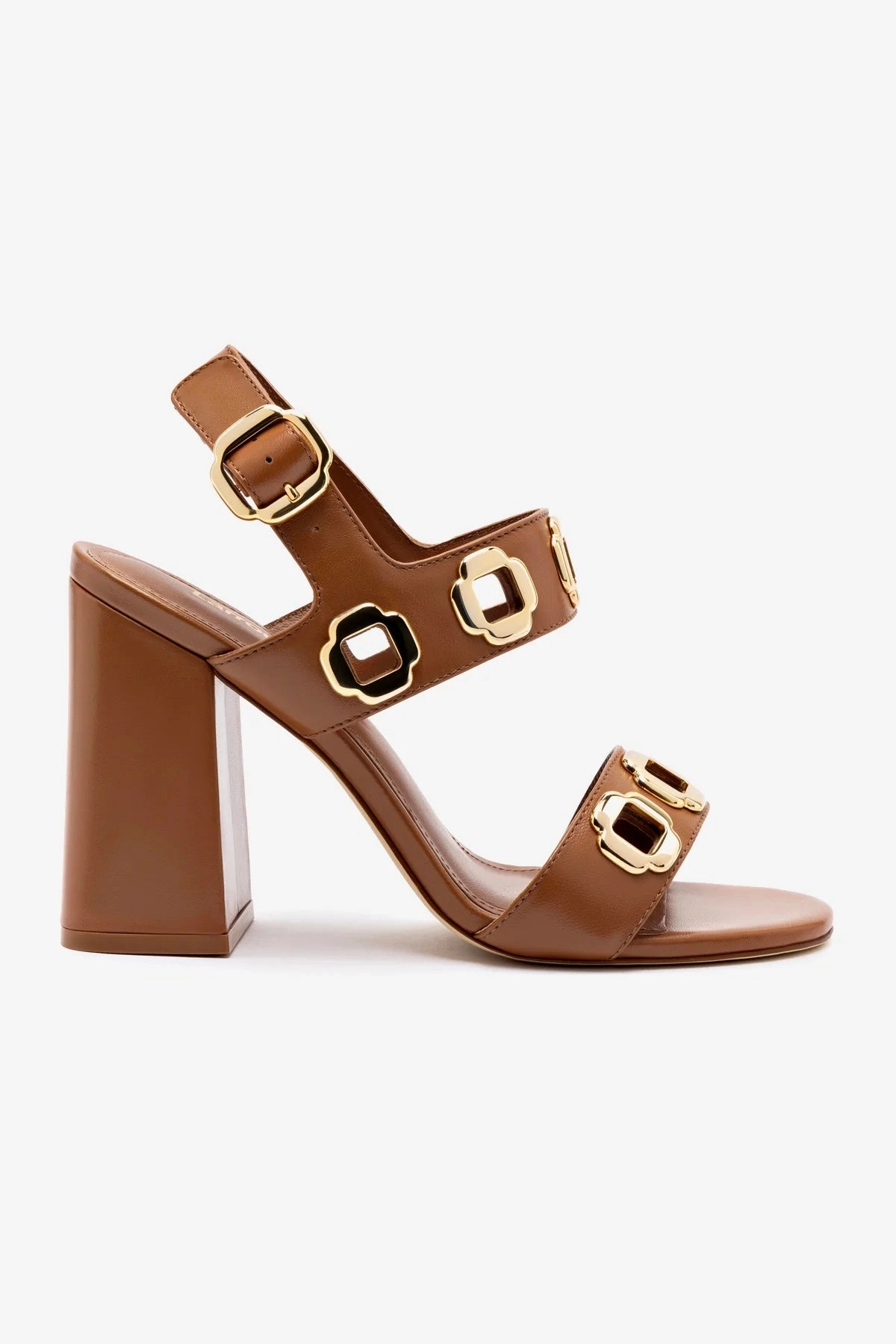 Milan Hi Sandal In Caramel Leather Velvet Rich
