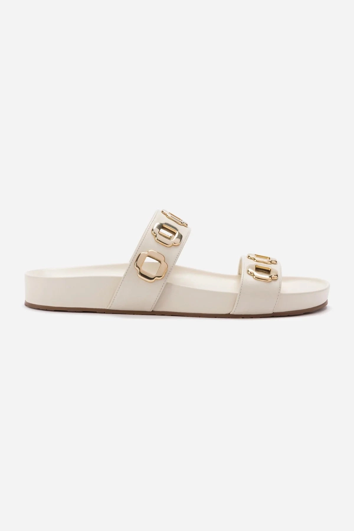 Street Edge Milan Slide In Ivory Leather