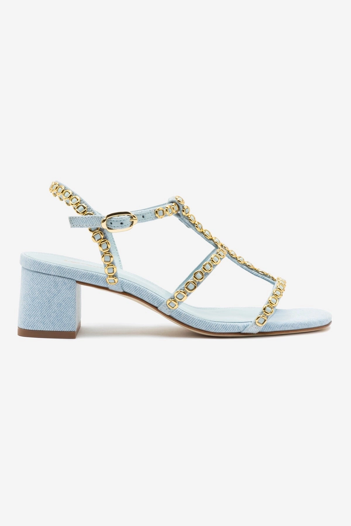 Quick Dash Milanina Block Sandal In Maya Denim