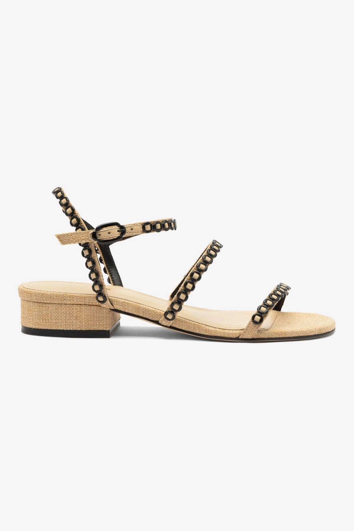 Milanina Flat Sandal In Beige Raffia Fashionable