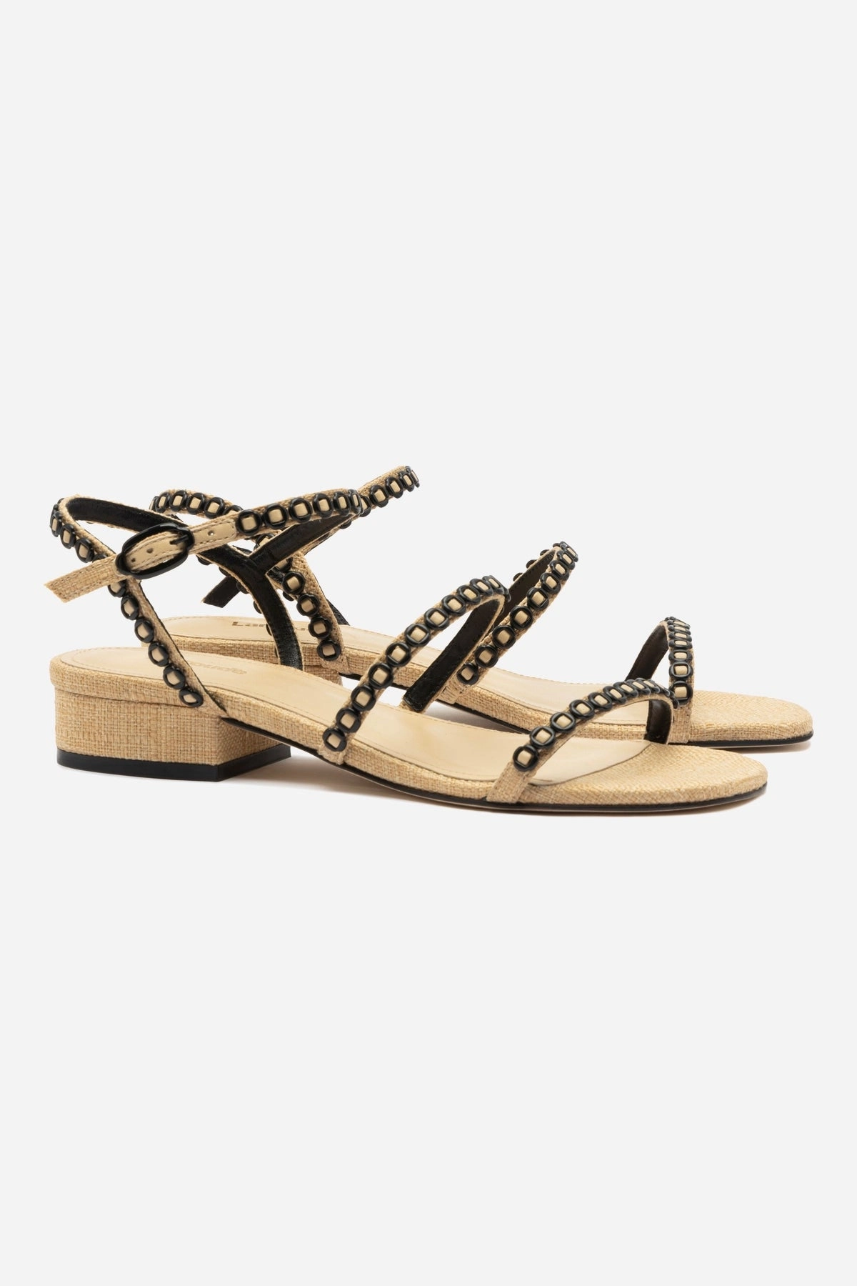 Ultra Light Urban Walkers Milanina Flat Sandal In Beige Raffia