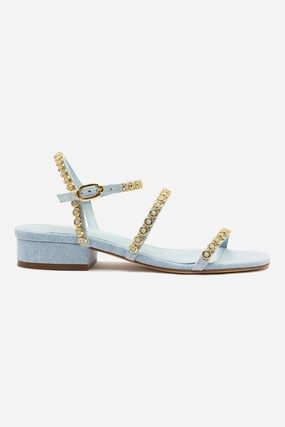 Future Walk Milanina Flat Sandal In Maya Denim