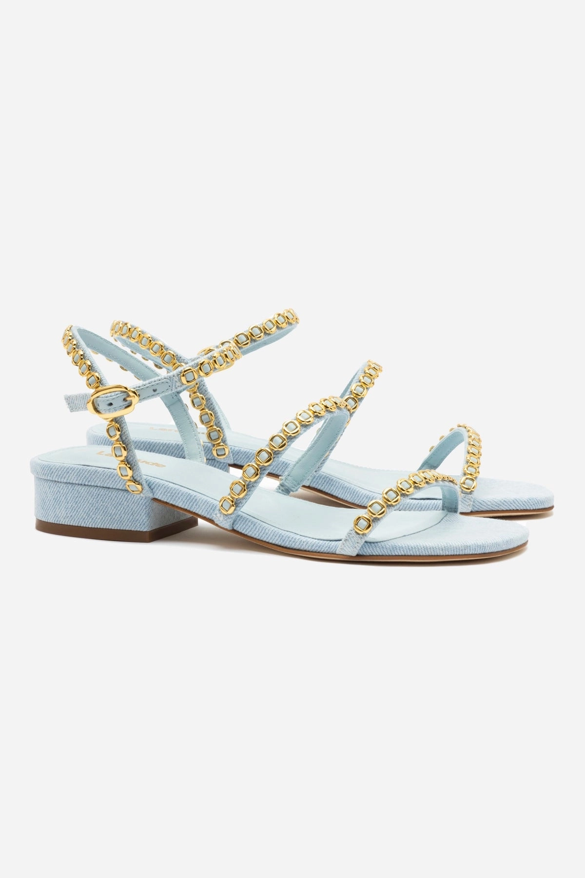 Cactus Cool Milanina Flat Sandal In Maya Denim