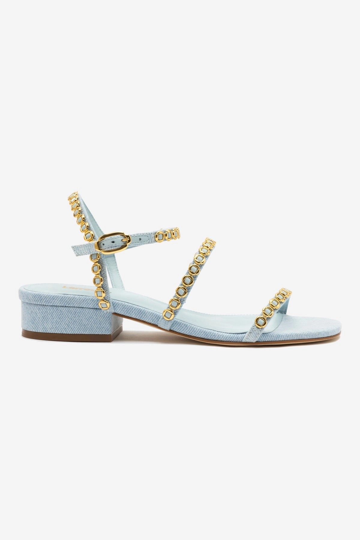 Anatomical Contour Design Balance Core Milanina Flat Sandal In Maya Denim