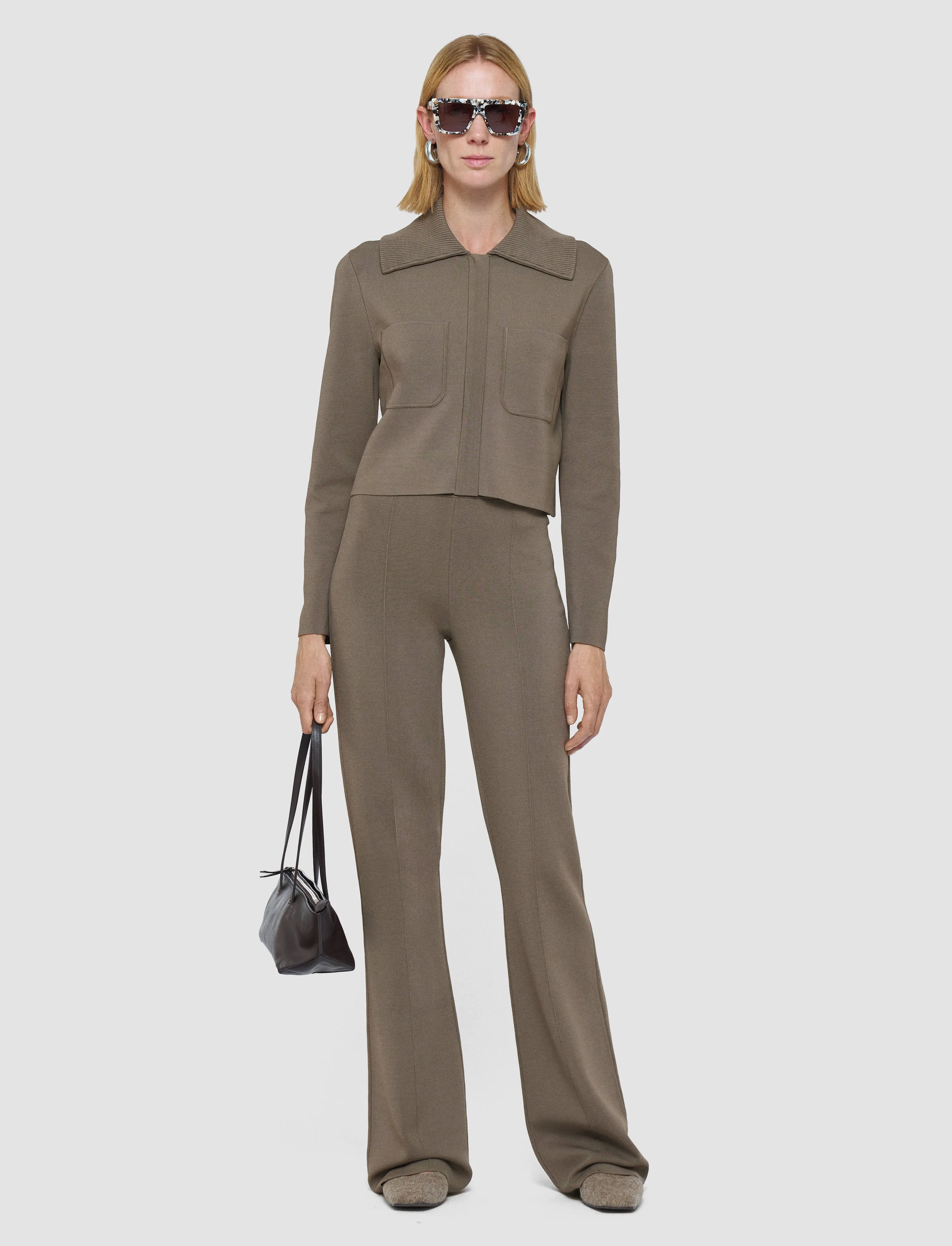 Milano Knit Stretch Short Jacket AntiSnag Yarn Technology MachineWashable Fabric