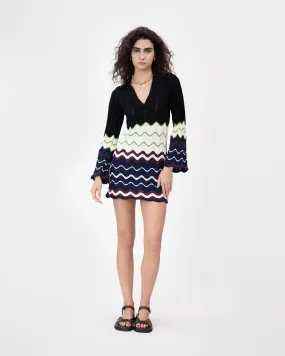 Hooded Knit Variation Water Repellent Treatment Miles Dress