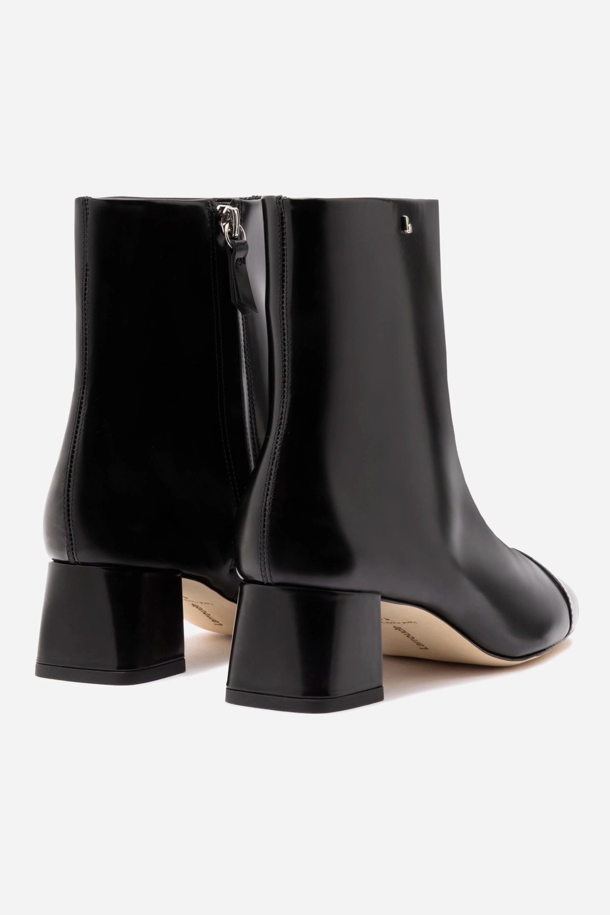 Mini Edie Boot In Black Box Leather Canvas Cool