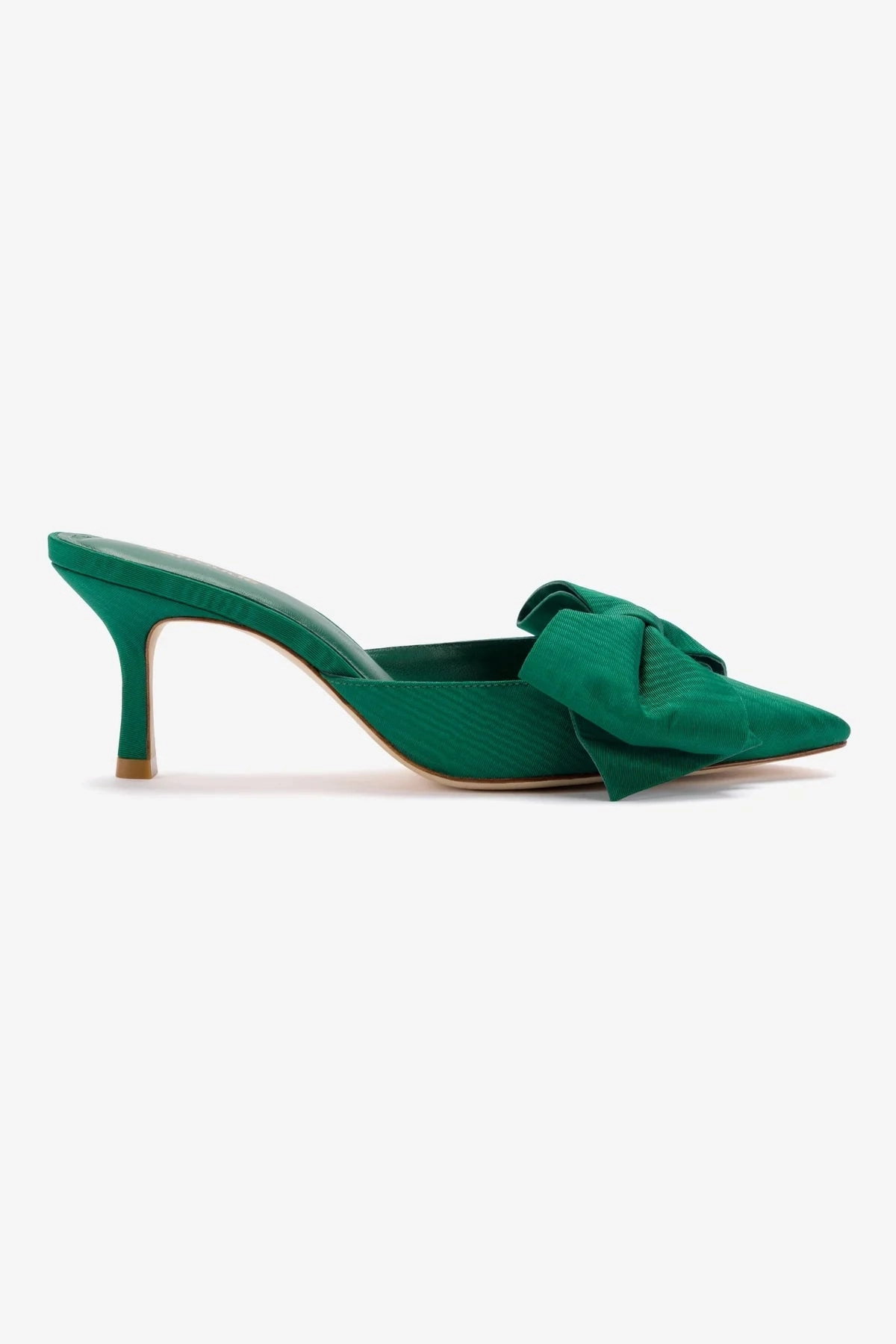 Mini Elle Pump In Emerald Fabric Fashion Edge Stable Step